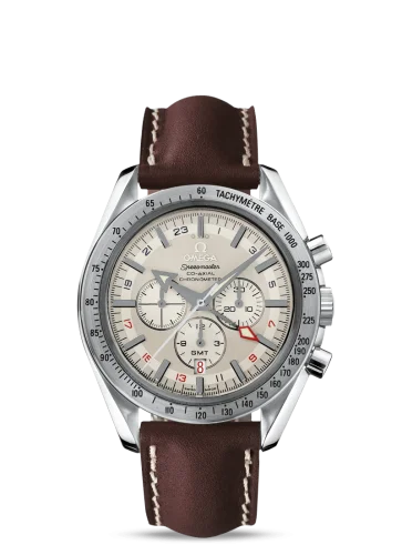 Omega - 3881.30.37 Speedmaster Broad Arrow Co-Axial GMT Stainless Steel / White