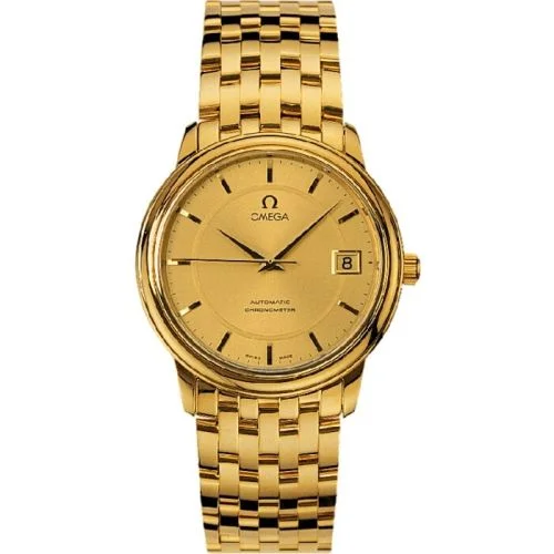 Omega - 4100.11.00 De Ville Prestige Automatic 34.7 Yellow Gold / Champagne / Bracelet