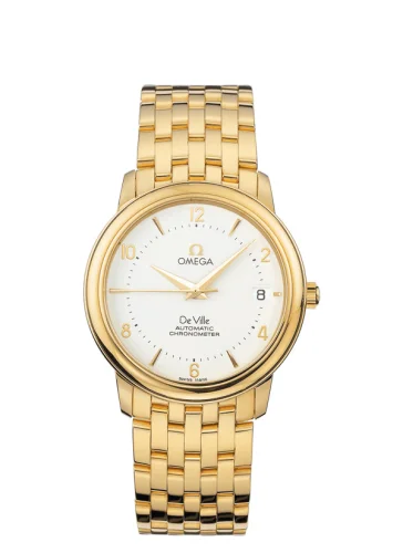 Omega - 4100.30.00 De Ville Prestige Automatic 34.7 Yellow Gold / White / Bracelet