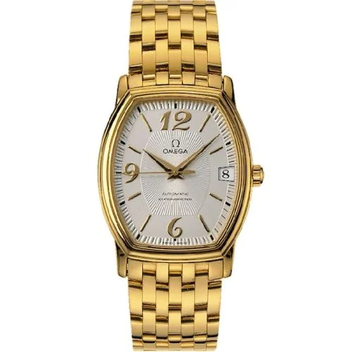 Omega - 4103.31.00 De Ville Prestige Automatic 31.2 Tonneau Yellow Gold / Silver / Bracelet
