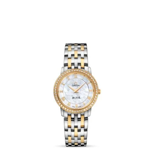Omega - 413.25.27.60.05.001 De Ville Prestige Quartz 27 Stainless Steel / Yellow Gold / Diamond / Bracelet