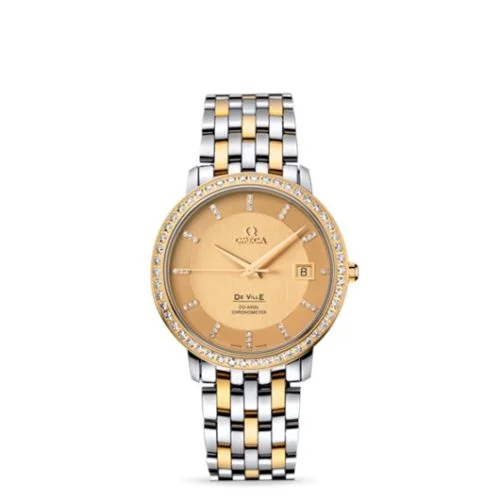 Omega - 413.25.37.20.58.001 De Ville Prestige Co-Axial 36.5 Stainless Steel / Yellow Gold / Diamond / Bracelet