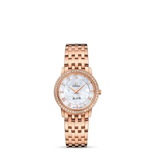 Omega - 413.55.27.60.05.002 De Ville Prestige Quartz 27 Red Gold / Diamond / MOP / Bracelet