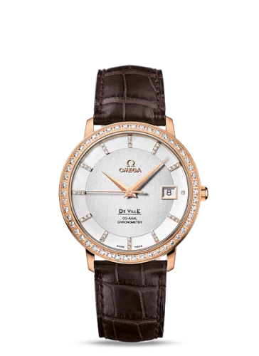 Omega - 413.58.37.20.52.001 De Ville Prestige Co-Axial 36.5 Red Gold / Diamond