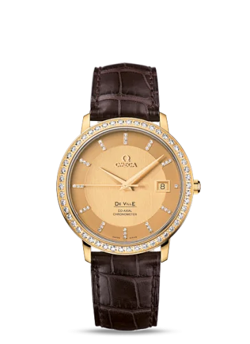 Omega - 413.58.37.20.58.001 De Ville Prestige Co-Axial 36.5 Yellow Gold / Diamond