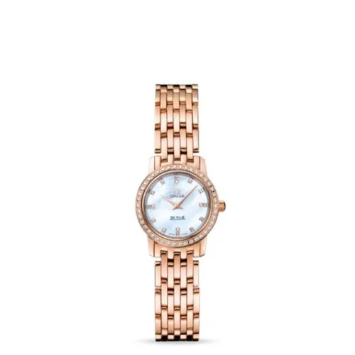 Omega - 4135.75.00 De Ville Prestige Quartz 22 Red Gold Diamond / MOP Diamond / Bracelet