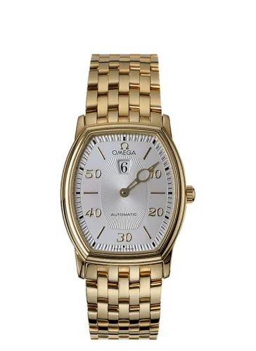 Omega Omega - 4153.31.00 De Ville Tonneau Automatic Jump Hour Yellow Gold / Silver / Bracelet