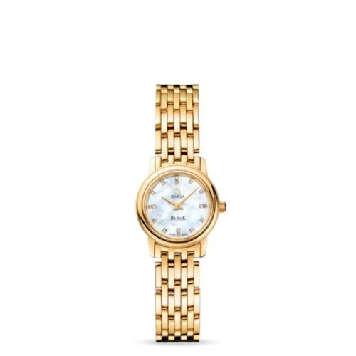 Omega - 4170.76.00 De Ville  Prestige Quartz 22 Yellow Gold / MOP Diamond / Bracelet