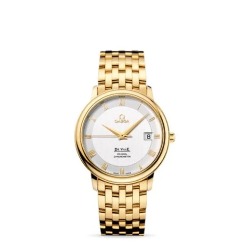 Omega - 4174.31.00 De Ville Prestige Co-Axial 36.5 Yellow Gold / Silver / Bracelet