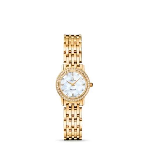Omega - 4175.76.00 De Ville Prestige Quartz 22 Yellow Gold Diamond / MOP Diamond / Bracelet