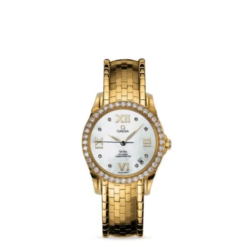 Omega - 4186.75.00 De Ville Co-Axial 32.5 Yellow Gold Diamond / MOP / Bracelet