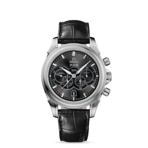 Omega Omega - 422.13.41.52.06.001 De Ville Co-Axial 41 Chronograph 4 Counters Stainless Steel / Grey / Alligator