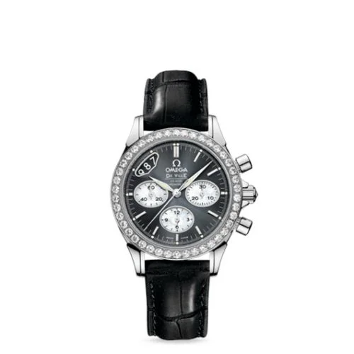 Omega - 422.18.35.50.06.001 De Ville Co-Axial 35 Chronograph Stainless Steel Diamond / Grey / Strap