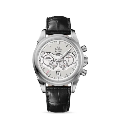 Omega Omega - 422.53.41.52.09.001 De Ville Co-Axial 41 Chronograph 4 Counters White Gold / Ivory / Alligator