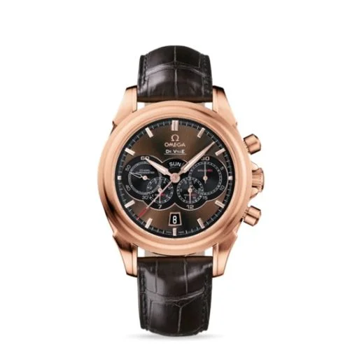 Omega Omega - 422.53.41.52.13.001 De Ville Co-Axial 41 Chronograph 4 Counters Red Gold / Brown / Alligator