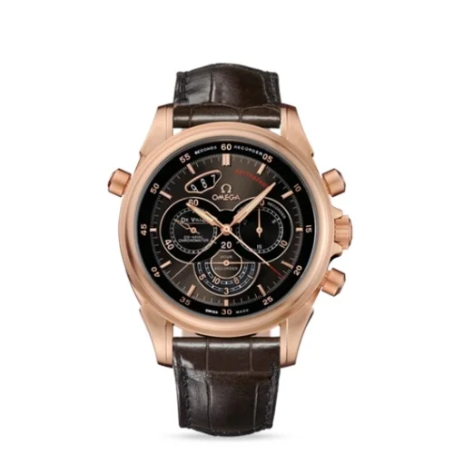 Omega Omega - 422.53.44.51.13.001 De Ville Co-Axial 44 Chronoscope Rattrapante II Red Gold / Brown