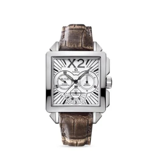 Omega De Ville X2 Co-Axial 37 Chronograph Stainless Steel / Silver