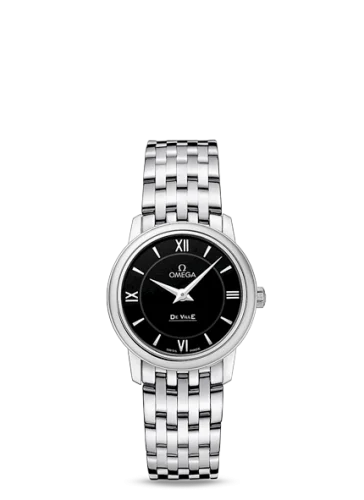 Omega - 424.10.27.60.01.001 De Ville Prestige Quartz 27.4 Stainless Steel / Black / Bracelet