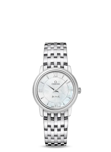 Omega - 424.10.27.60.05.001 De Ville Prestige Quartz 27.4 Stainless Steel / MOP / Bracelet
