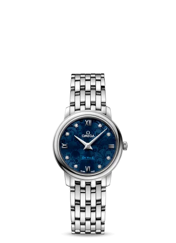 Omega - 424.10.27.60.53.003 De Ville Prestige Quartz 27.4 Stainless Steel / Blue / Bracelet / Orbis