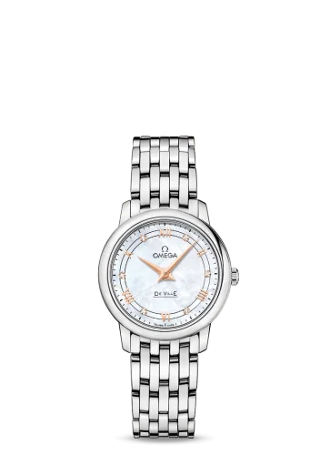 Omega - 424.10.27.60.55.001 De Ville Prestige Quartz 27.4 Stainless Steel / Vintage - White MOP / Bracelet
