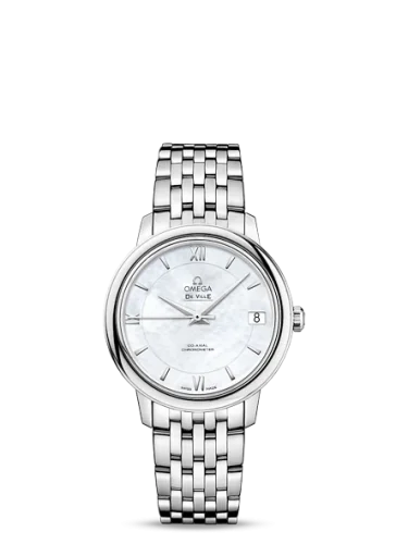 Omega - 424.10.33.20.05.001 De Ville Prestige Co-Axial 32.7 Stainless Steel / MOP / Bracelet