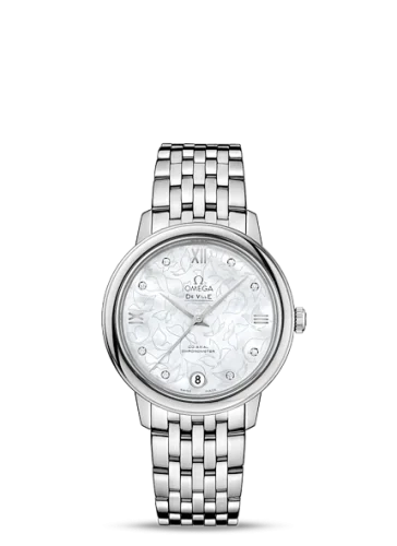 Omega - 424.10.33.20.55.001 De Ville Prestige Co-Axial 32.7 Stainless Steel / MOP Butterfly / Bracelet