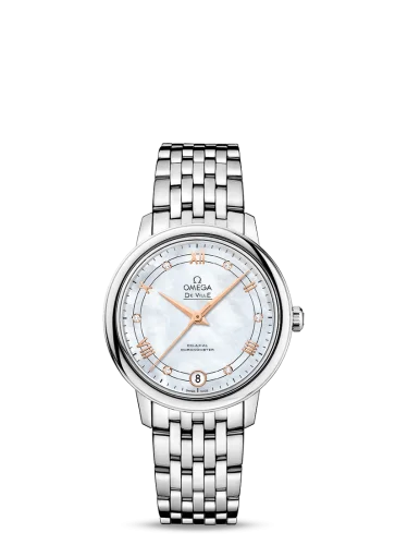 Omega - 424.10.33.20.55.002 De Ville Prestige Co-Axial 32.7 Stainless Steel / White MOP / Stainless Steel