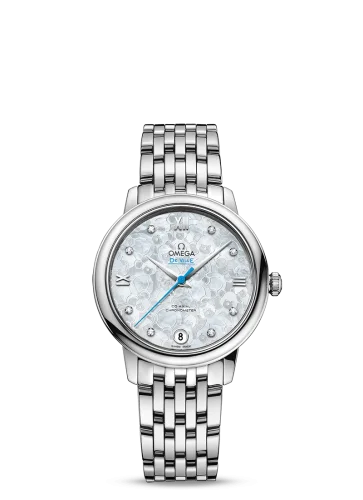 Omega - 424.10.33.20.55.004 De Ville Prestige Co-Axial 32.7 Stainless Steel / White MOP / Stainless Steel / Orbis