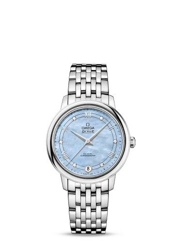 Omega - 424.10.33.20.57.001 De Ville Prestige Co-Axial 32.7 Stainless Steel / Blue MOP / Stainless Steel