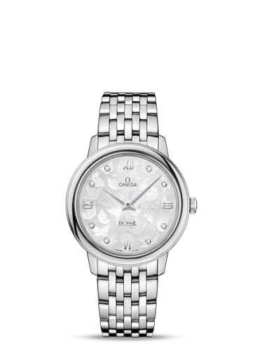 Omega - 424.10.33.60.52.001 De Ville Prestige Quartz 32.7 Butterfly Stainless Steel / Silver / Bracelet