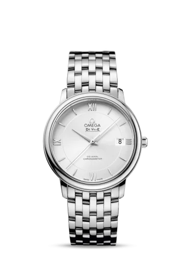 Omega - 424.10.37.20.02.001 De Ville Prestige Co-Axial 36.8 Stainless Steel / Silver / Bracelet