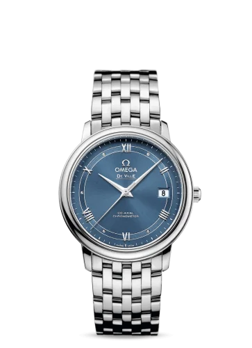 Omega - 424.10.37.20.03.002 De Ville Prestige Co-Axial 36.8 Stainless Steel / Vintage Blue / Bracelet