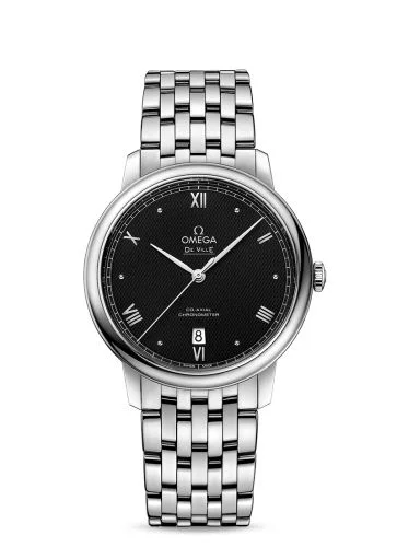 Omega - 424.10.40.20.01.002 De Ville Prestige Co-Axial 39.5 Stainless Steel / Vintage Black / Bracelet