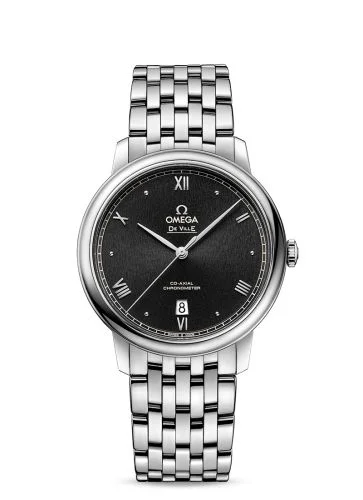 Omega - 424.10.40.20.01.003 De Ville Prestige Co-Axial 39.5 Stainless Steel / Black Sunburst / Bracelet