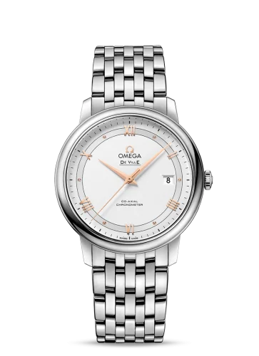Omega - 424.10.40.20.02.002 De Ville Prestige Co-Axial 39.5 Stainless Steel / Vintage Silver / Bracelet