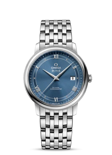 Omega - 424.10.40.20.03.002 De Ville Prestige Co-Axial 39.5 Stainless Steel / Vintage  Blue / Bracelet