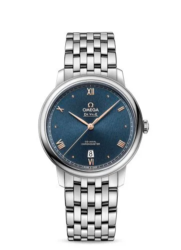 Omega - 424.10.40.20.03.004 De Ville Prestige Co-Axial 39.5 Stainless Steel / Blue Sunburst / Bracelet