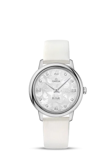 Omega - 424.12.33.60.52.001 De Ville Prestige Quartz 32.7 Butterfly Stainless Steel / Silver