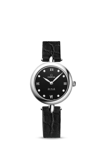 Omega - 424.13.27.60.51.001 De Ville Prestige Dewdrop Quartz 27.4 Stainless Steel / Black