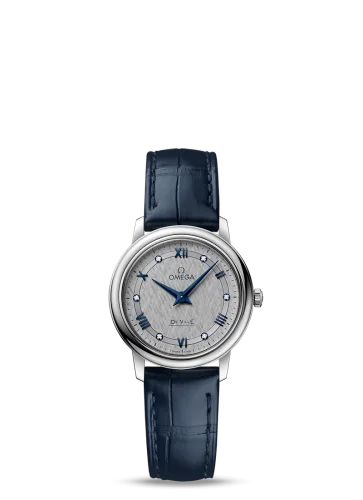 Omega - 424.13.27.60.56.001 De Ville Prestige Quartz 27.4 Stainless Steel / Vintage Grey Silk