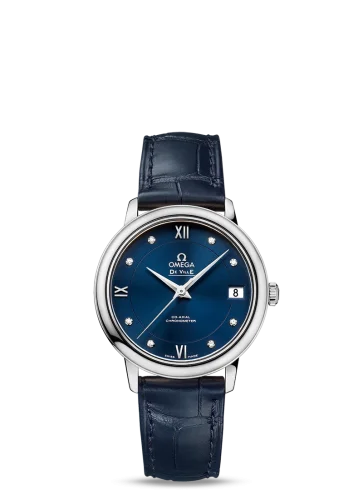 Omega - 424.13.33.20.53.001 De Ville Prestige Co-Axial 32.7 Stainless Steel / Blue