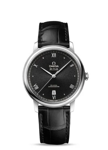 Omega - 424.13.40.20.01.002 De Ville Prestige Co-Axial 39.5 Stainless Steel / Black Sunburst