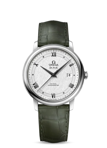 Omega - 424.13.40.20.02.006 De Ville Prestige Co-Axial 39.5 Stainless Steel / Vintage Silver Silk