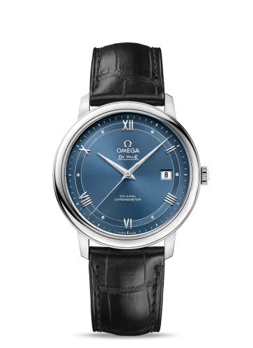 Omega - 424.13.40.20.03.002 De Ville Prestige Co-Axial 39.5 Stainless Steel / Vintage Blue