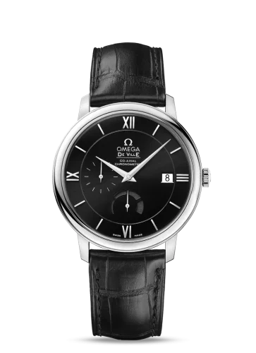 Omega Omega - 424.13.40.21.01.001 De Ville Prestige Co-Axial 39.5 Power Reserve Stainless Steel / Black