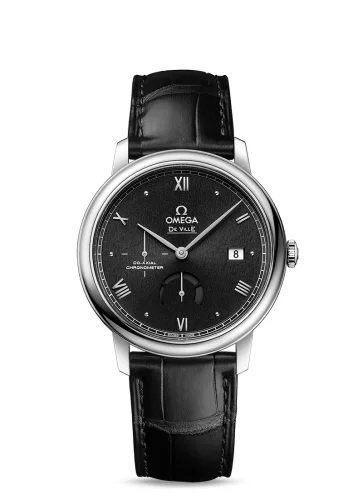 Omega Omega - 424.13.40.21.01.002 De Ville Prestige Co-Axial 39.5 Power Reserve Stainless Steel / Black Sunburst