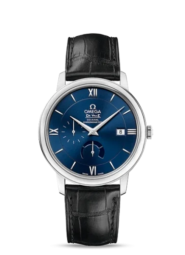 Omega Omega - 424.13.40.21.03.001 De Ville Prestige Co-Axial 39.5 Power Reserve Stainless Steel / Blue