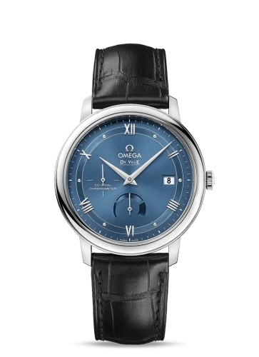 Omega Omega - 424.13.40.21.03.002 De Ville Prestige Co-Axial 39.5 Power Reserve Stainless Steel / Vintage Blue