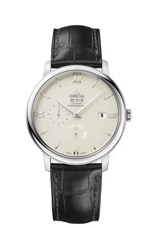 Omega Omega - 424.13.40.21.09.001 De Ville Prestige Co-Axial 39.5 Power Reserve Stainless Steel / Ivory / GUM Red Square